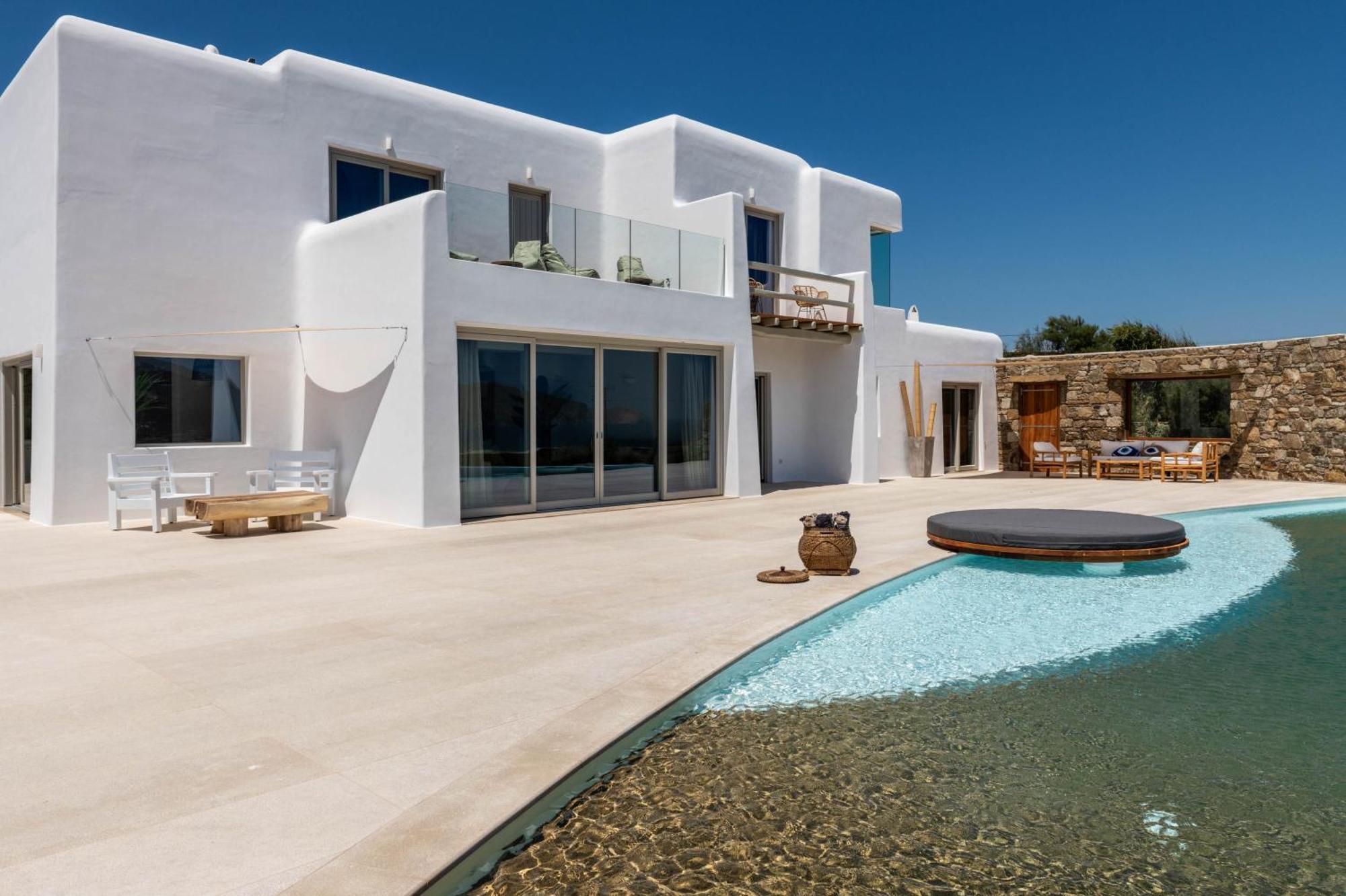 Mykonos Ag Villas In Ftelia Beach エクステリア 写真